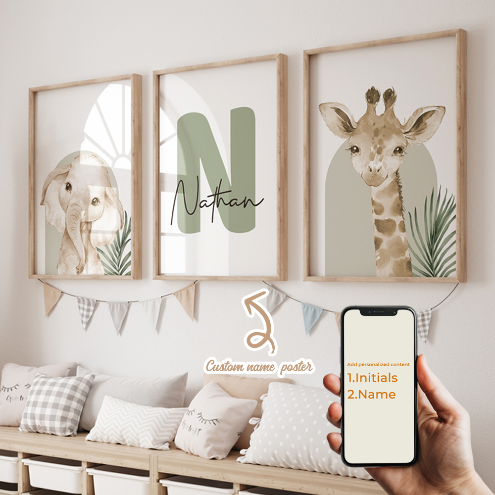 3pcs Personalized Custom Name  - Home Decor On Wall reseña y precio