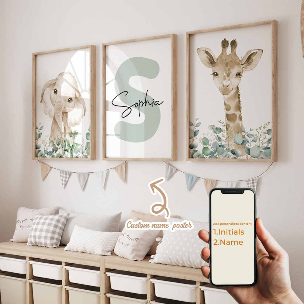 3pcs Personalized Custom Name  - Home Decor On Wall reseña y precio