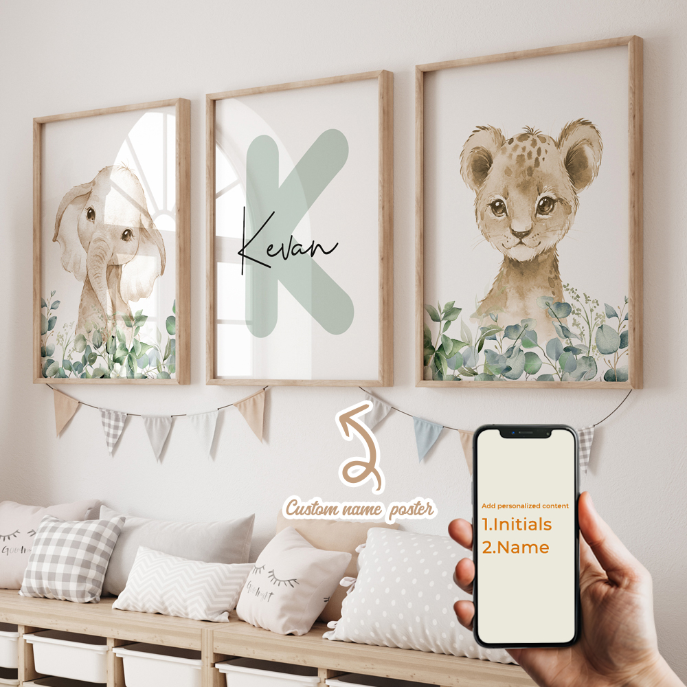 3pcs Personalized Custom Name  - Home Decor On Wall reseña y precio