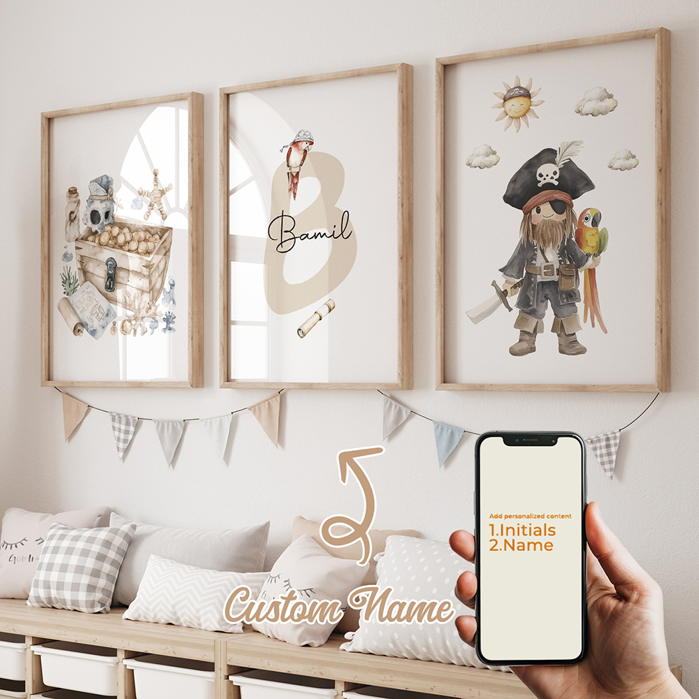 3pcs Personalized Custom Name  - Home Decor On Wall reseña y precio