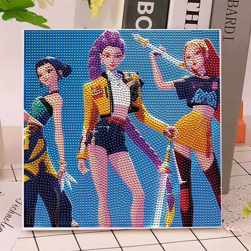 Anime Gilrs Lumi Mila Zoi K-po - Home Decor Wall Art reseña y precio