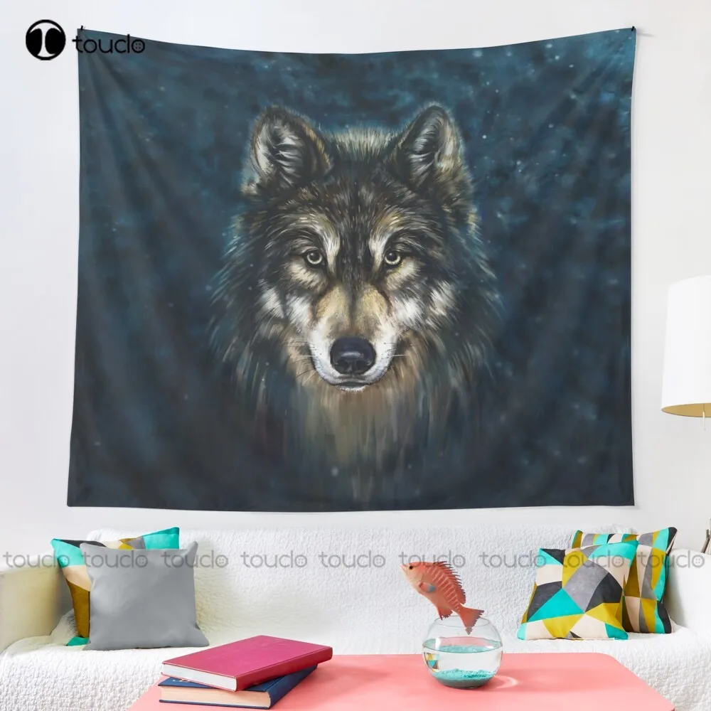 Artistic Wolf Face Tapestry Ta - Home Decor Website Free reseña y precio