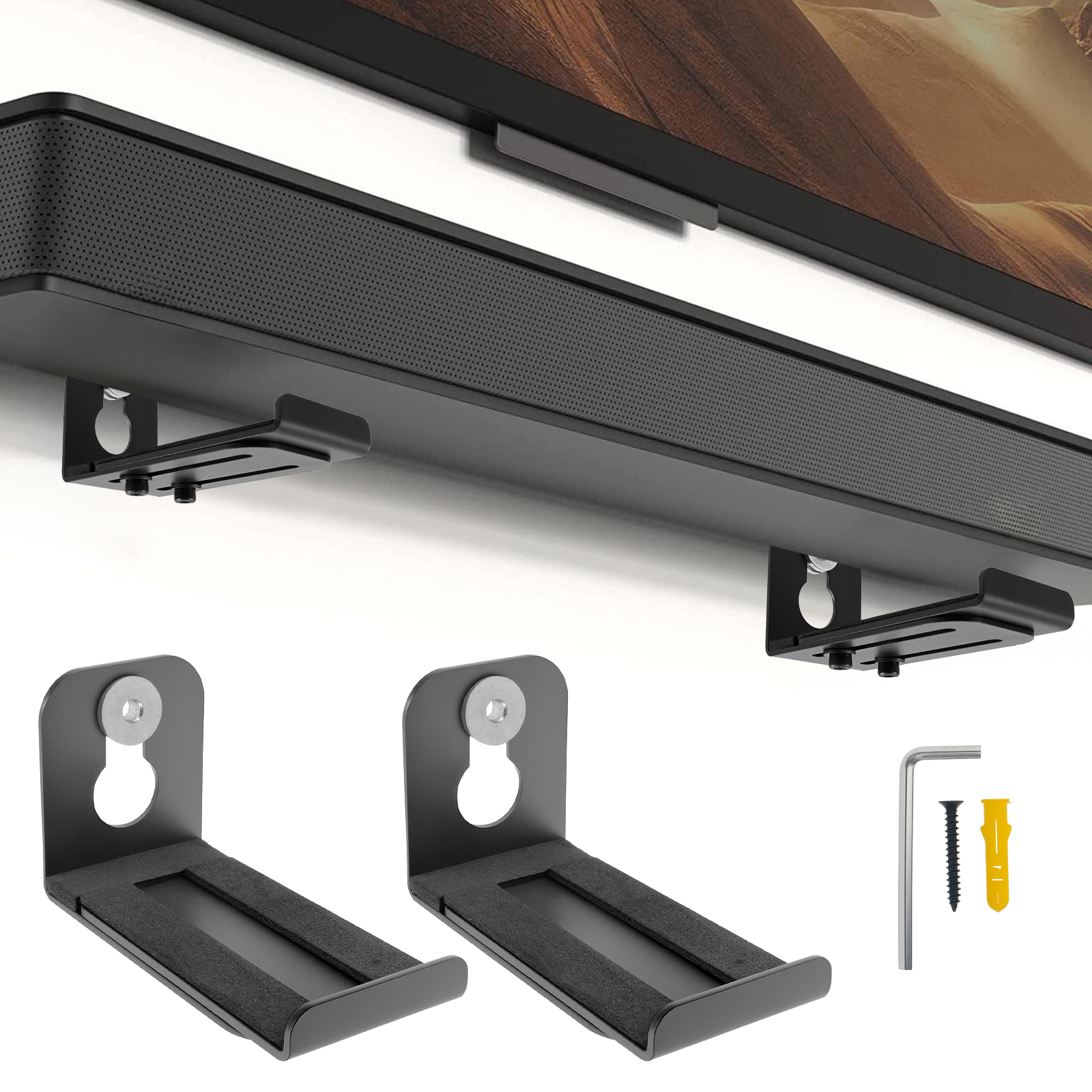 2Pcs Soundbar Speaker Stands W - Home Decor On Wall reseña y precio