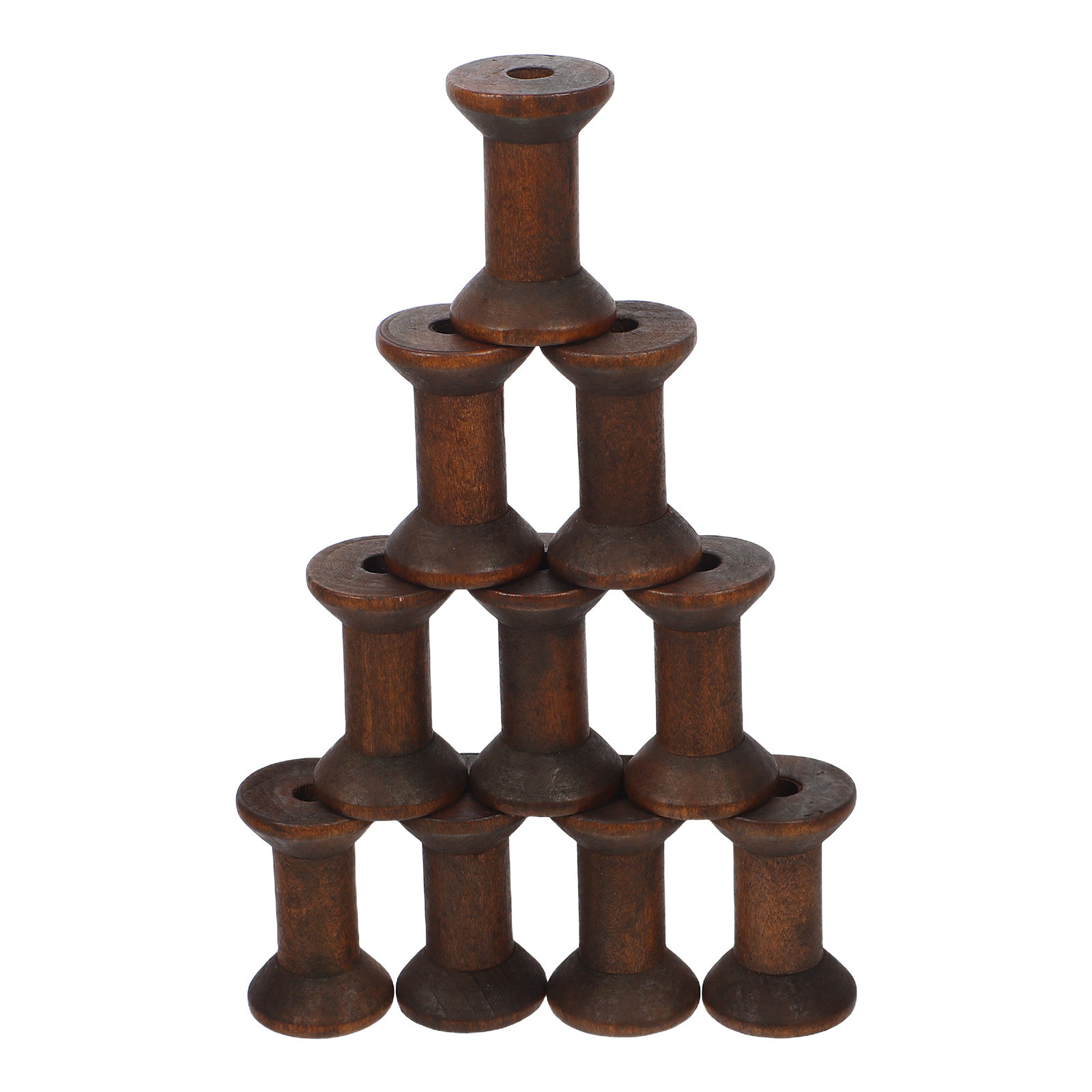 10Pcs Handcrafted Wooden Spool - Yarn Home Decor reseña y precio