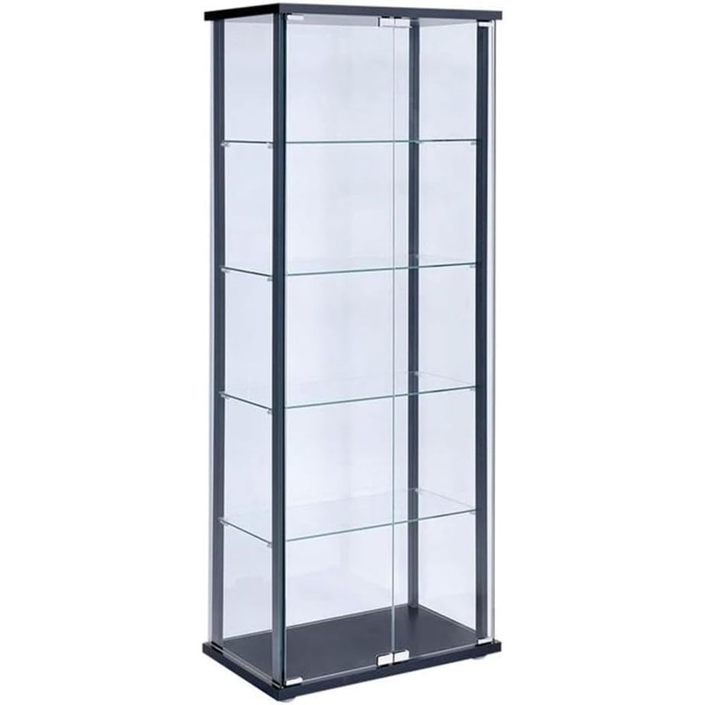 Modern Black Glass Curio Cabin - H&M Home Decor reseña y precio