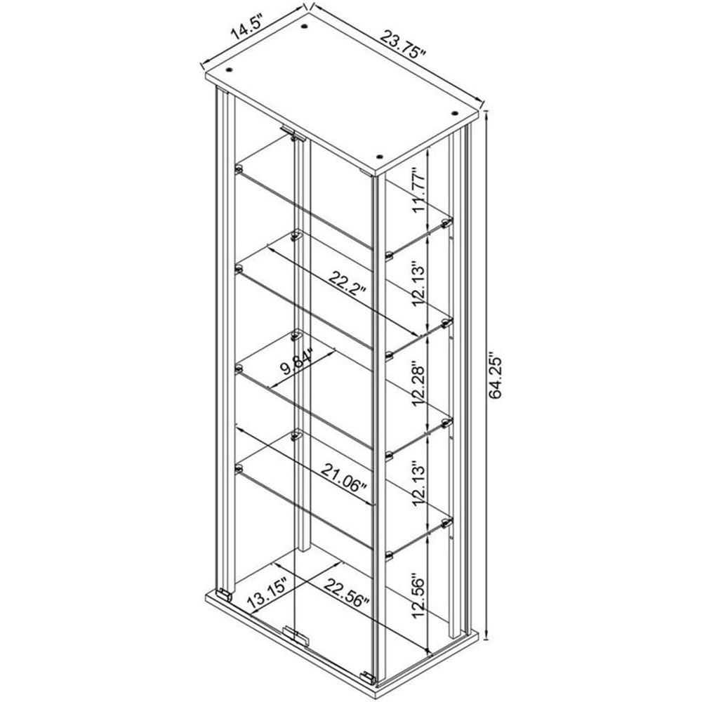 Modern Black Glass Curio Cabin - H&M Home Decor reseña y precio