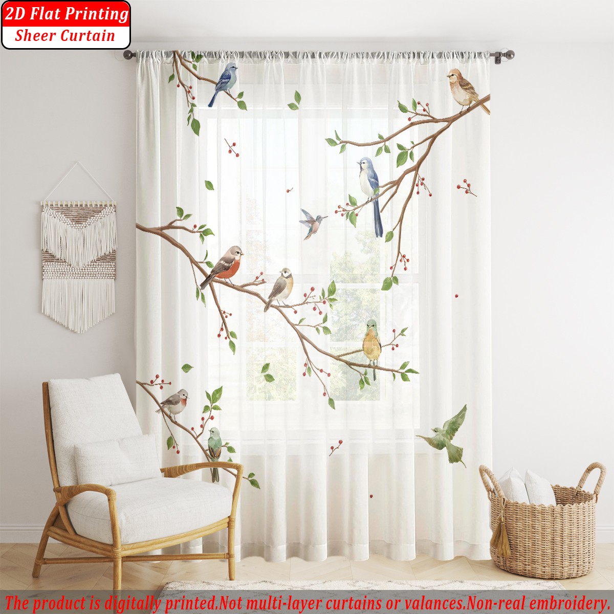 Branches Flying Birds Flat Pri - Home Decor Wall Panels reseña y precio