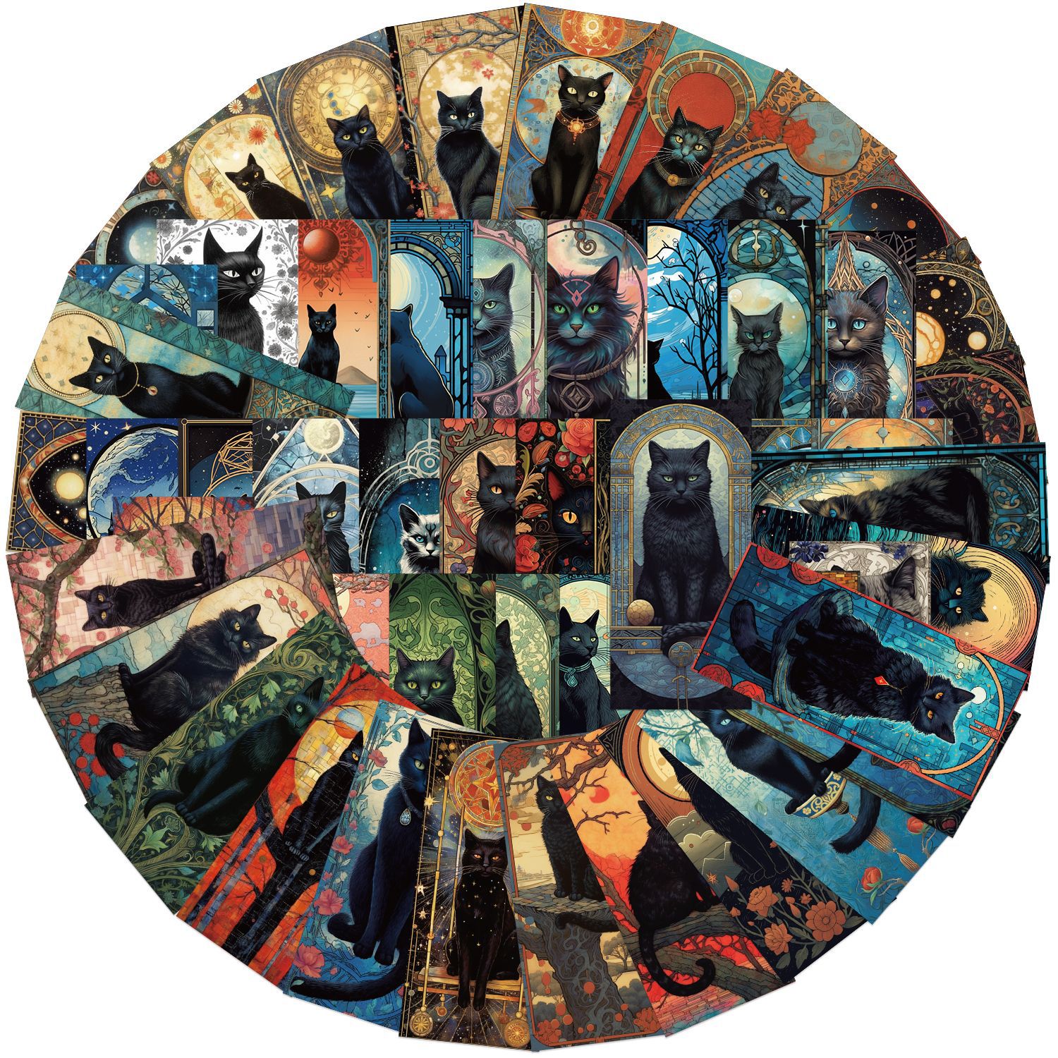 60PCS Dark Gothic Black Cat Ho - Home Decor Wall Panels reseña y precio
