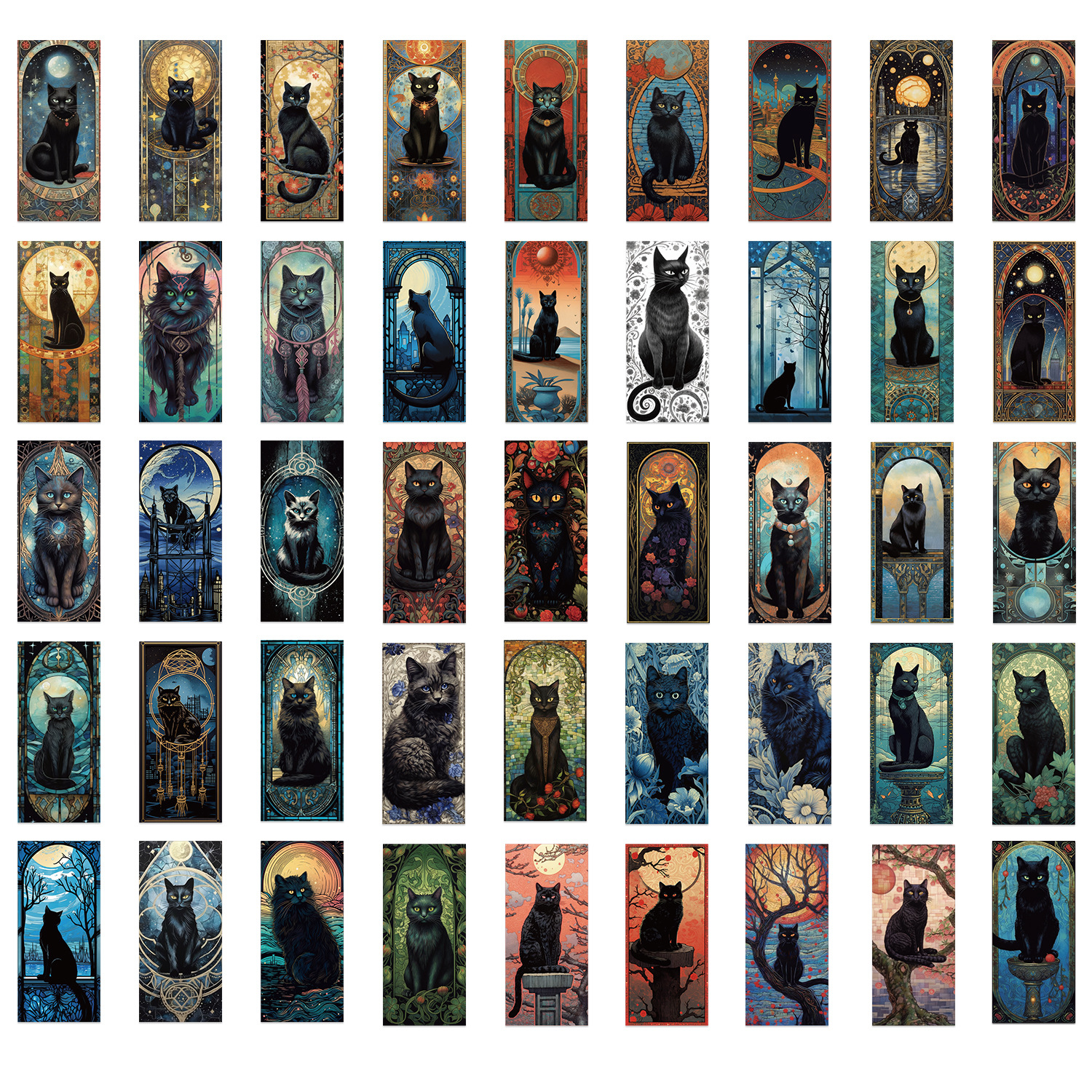 60PCS Dark Gothic Black Cat Ho - Home Decor Wall Panels reseña y precio