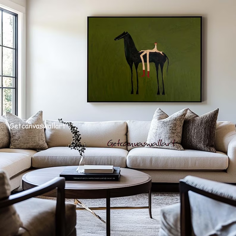 Modern Abstract Western Horse  - Home Decor On Wall reseña y precio