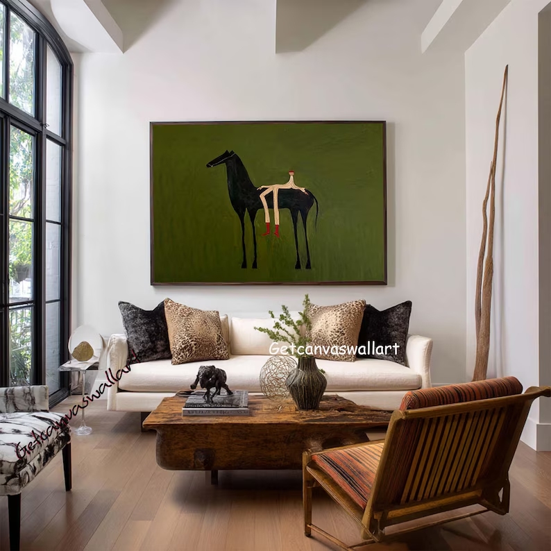 Modern Abstract Western Horse  - Home Decor On Wall reseña y precio