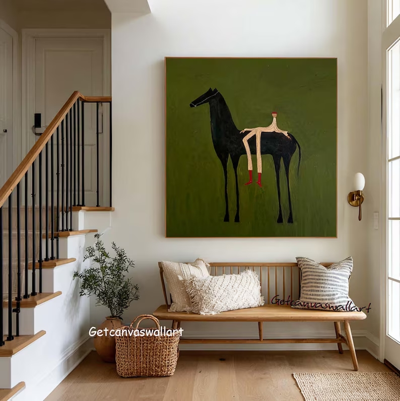 Modern Abstract Western Horse  - Home Decor On Wall reseña y precio