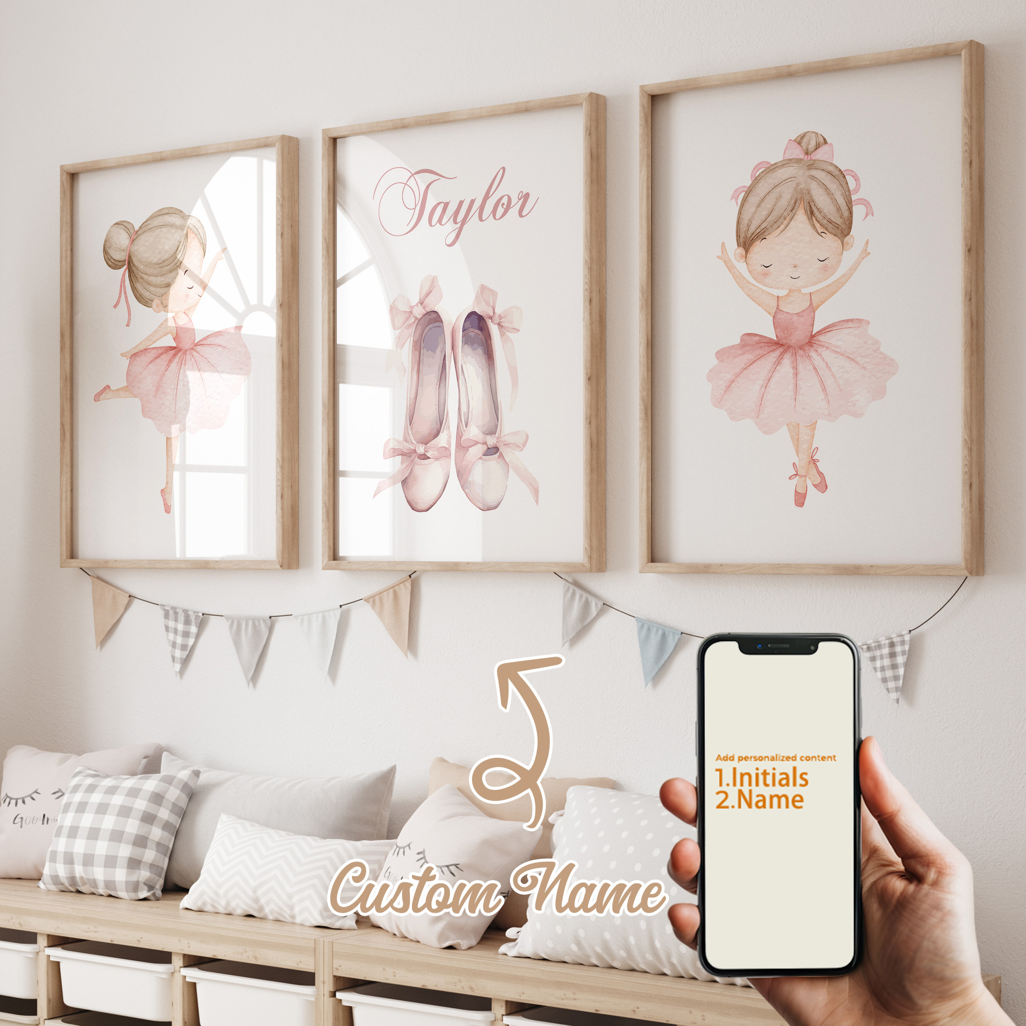 3pcs Personalized Custom Name  - Home Decor On Wall reseña y precio