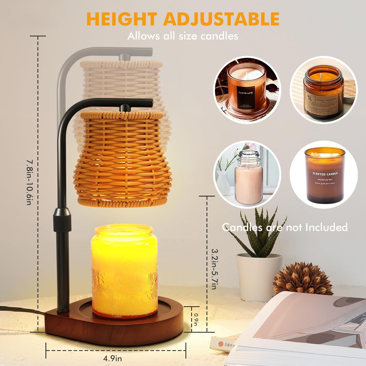 Candle Warmer Lamp with Timer  - Home Decor Gold reseña y precio