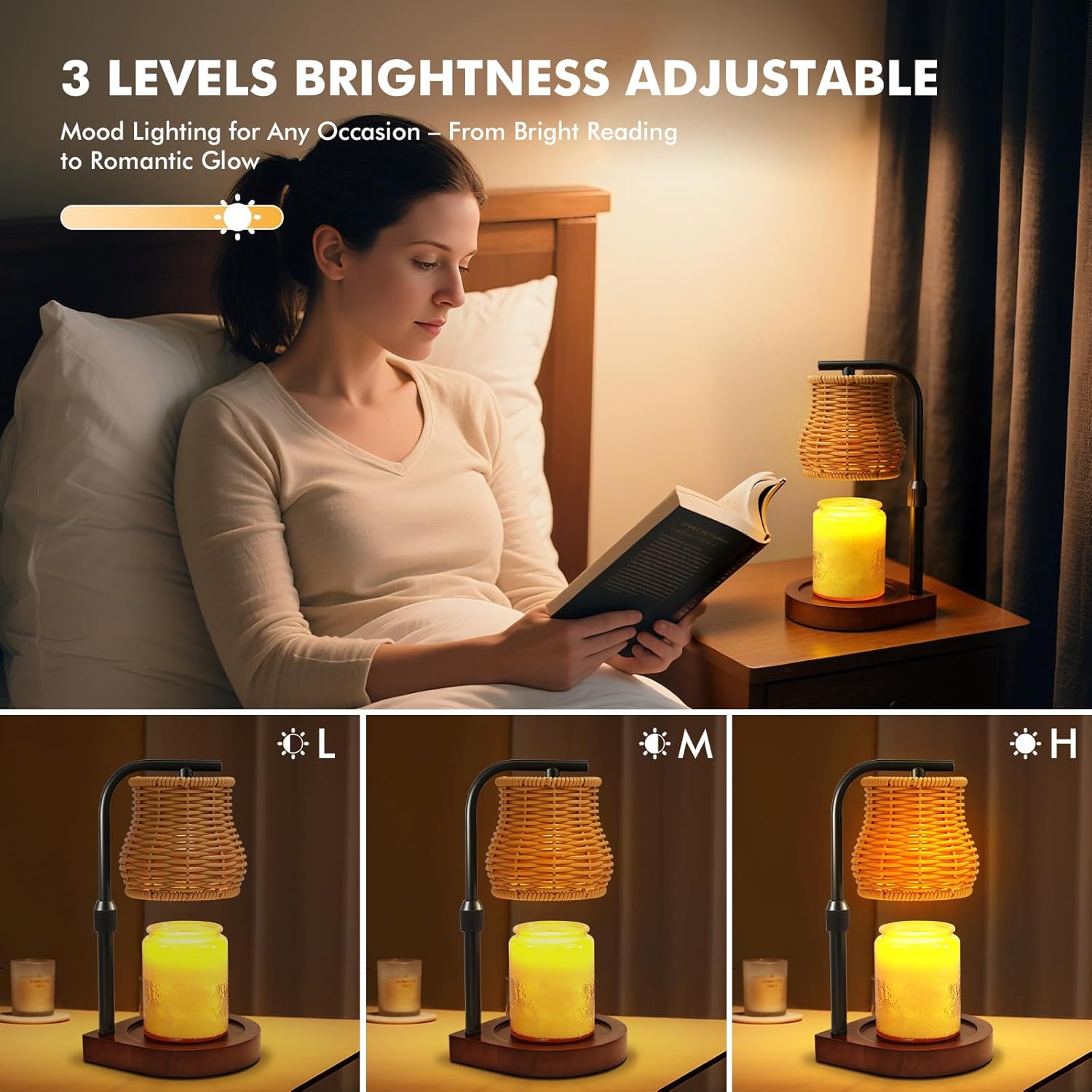 Candle Warmer Lamp with Timer  - Home Decor Gold reseña y precio