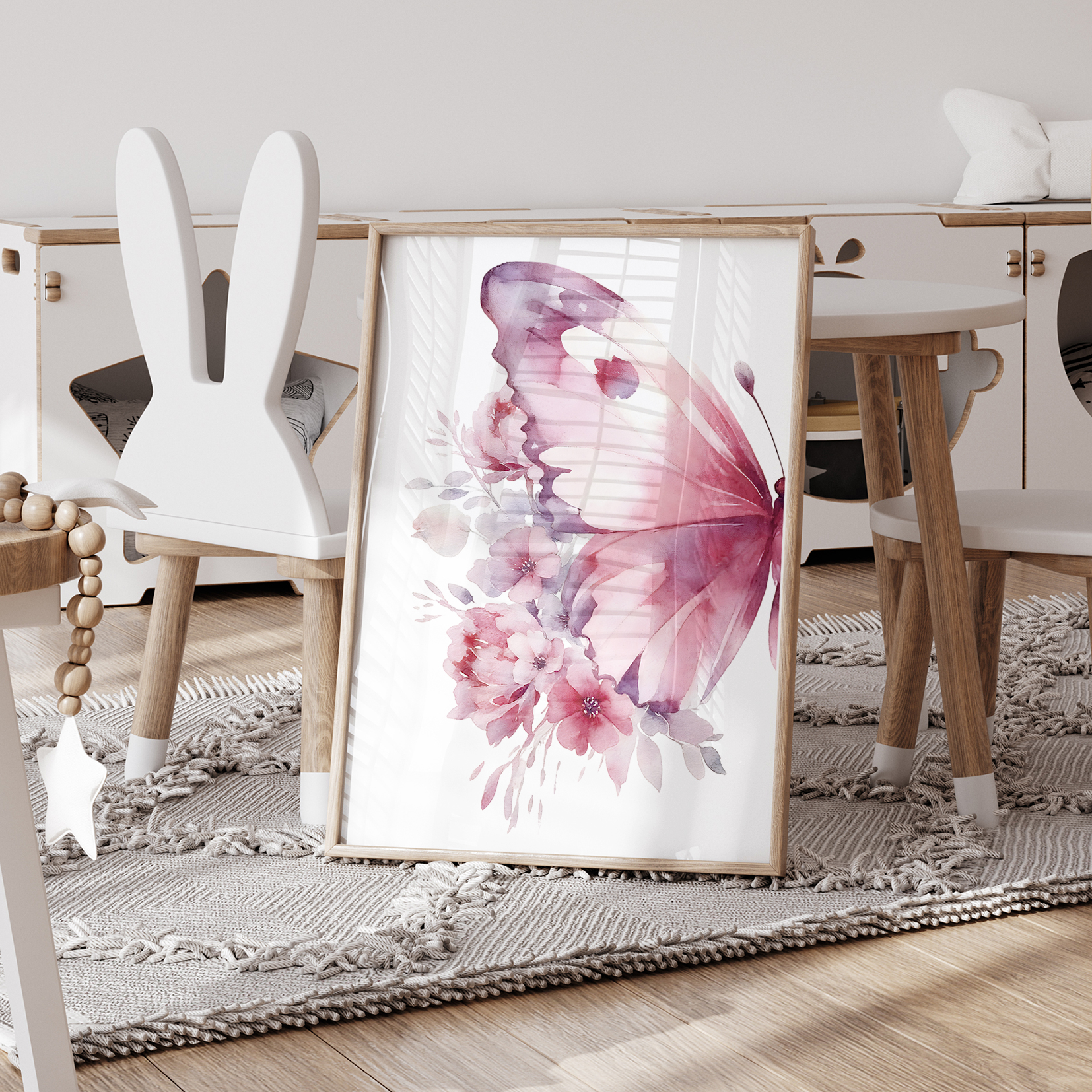 3pcs Cartoon Children Pink Lov - Home Decor On Wall reseña y precio