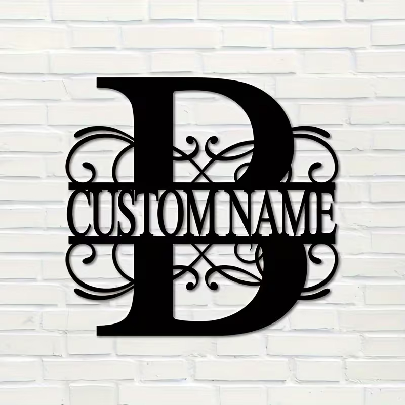 Classic Custom Monogram Metal  - Home Decor Wall Art reseña y precio