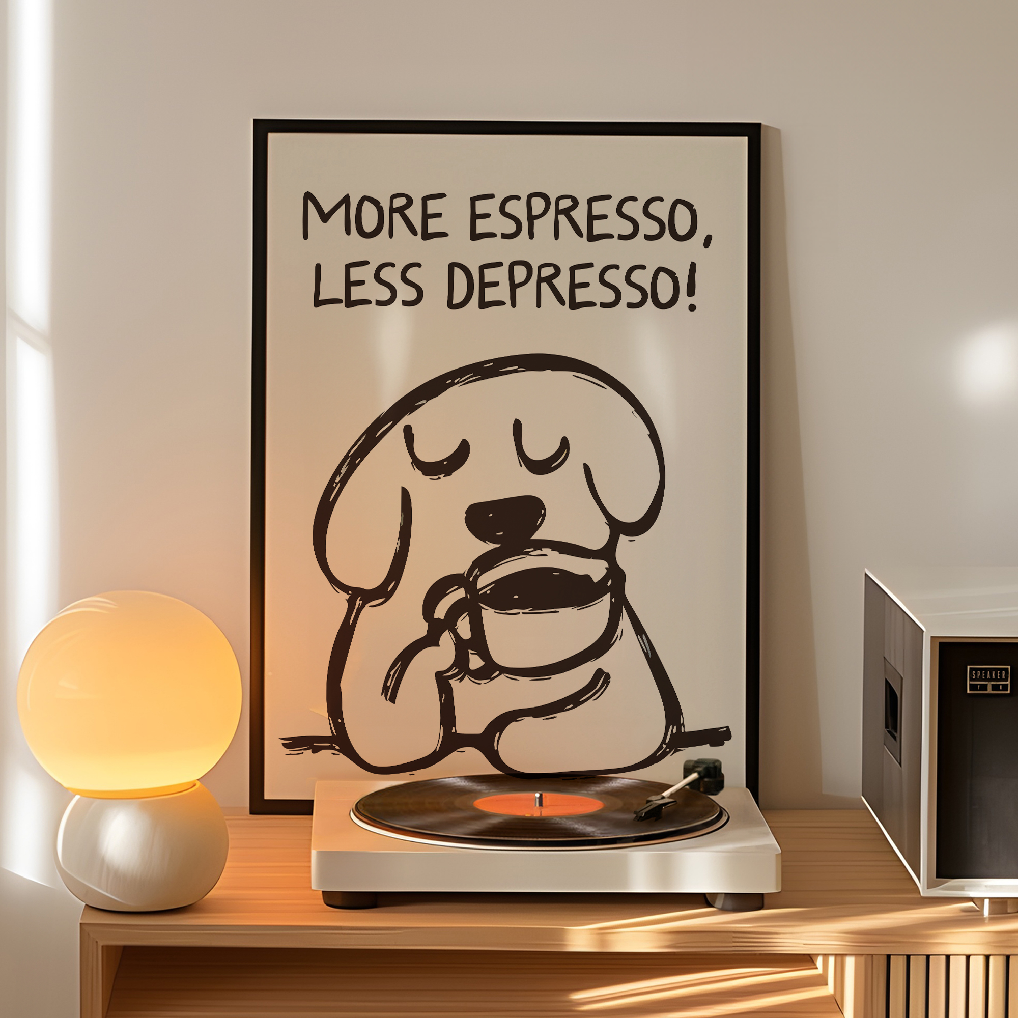 Retro More Espresso Less Depre - Home Decor On Wall reseña y precio