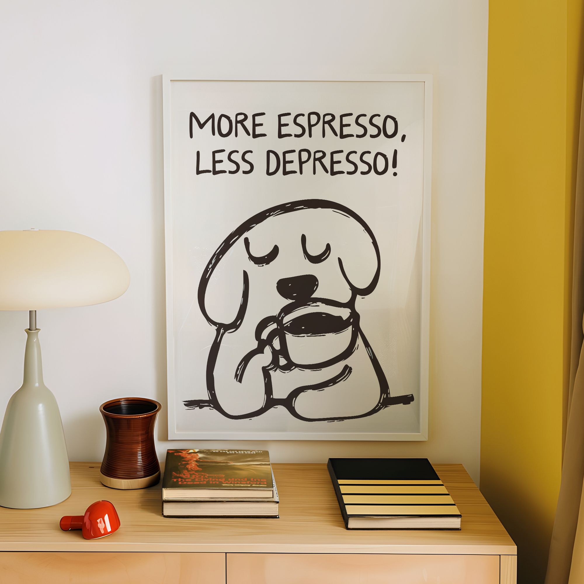 Retro More Espresso Less Depre - Home Decor On Wall reseña y precio