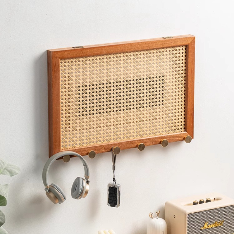 Wood Woven Rattan Electrical B - Home Decor On Wall reseña y precio