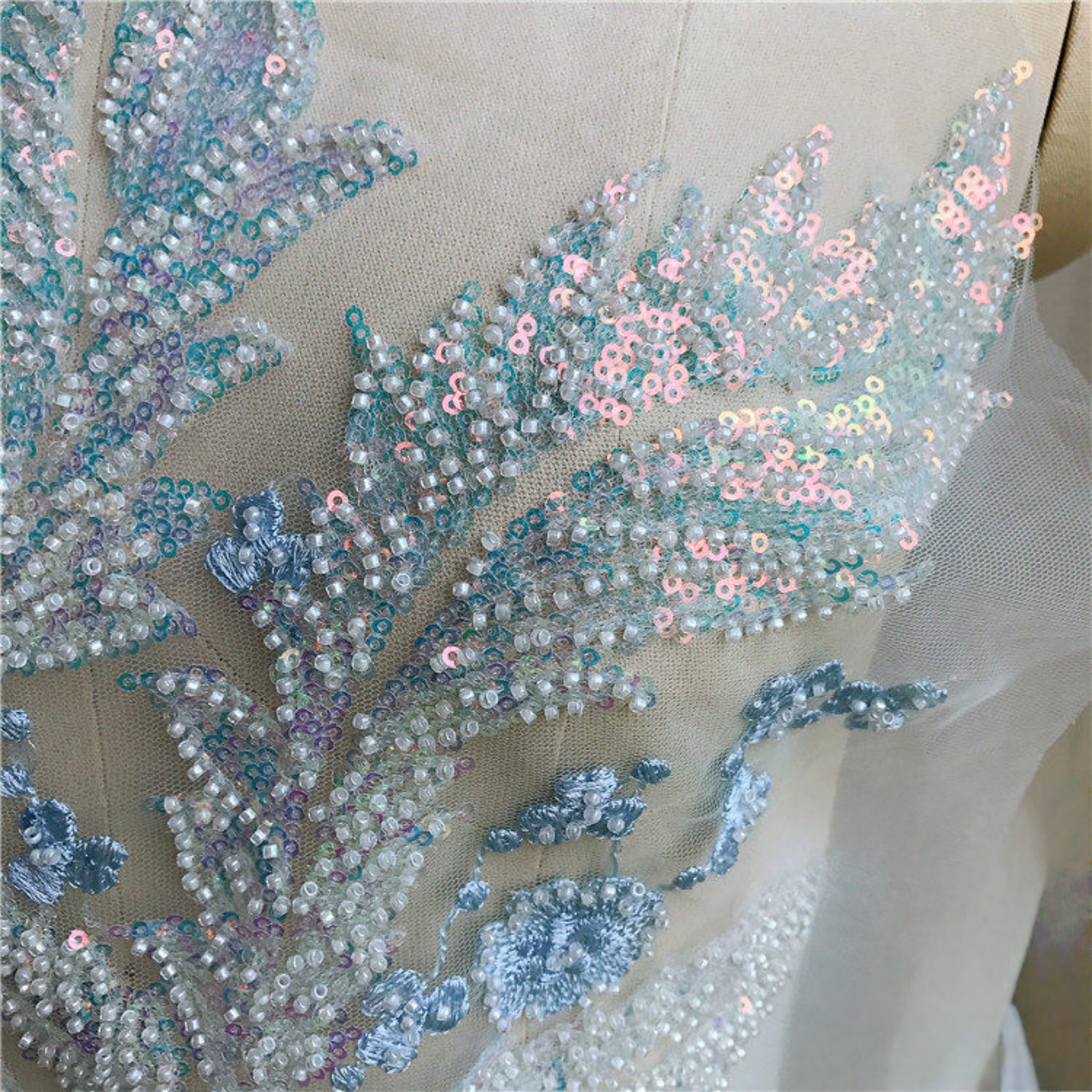 1PCS 34CMX50CM Sparkling Beads - Yarn Home Decor reseña y precio
